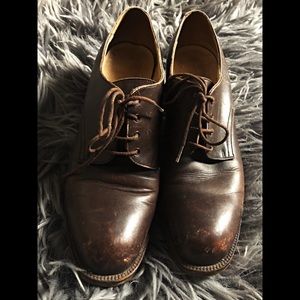 Vintage Freelance oxford lace ups with chunky heel